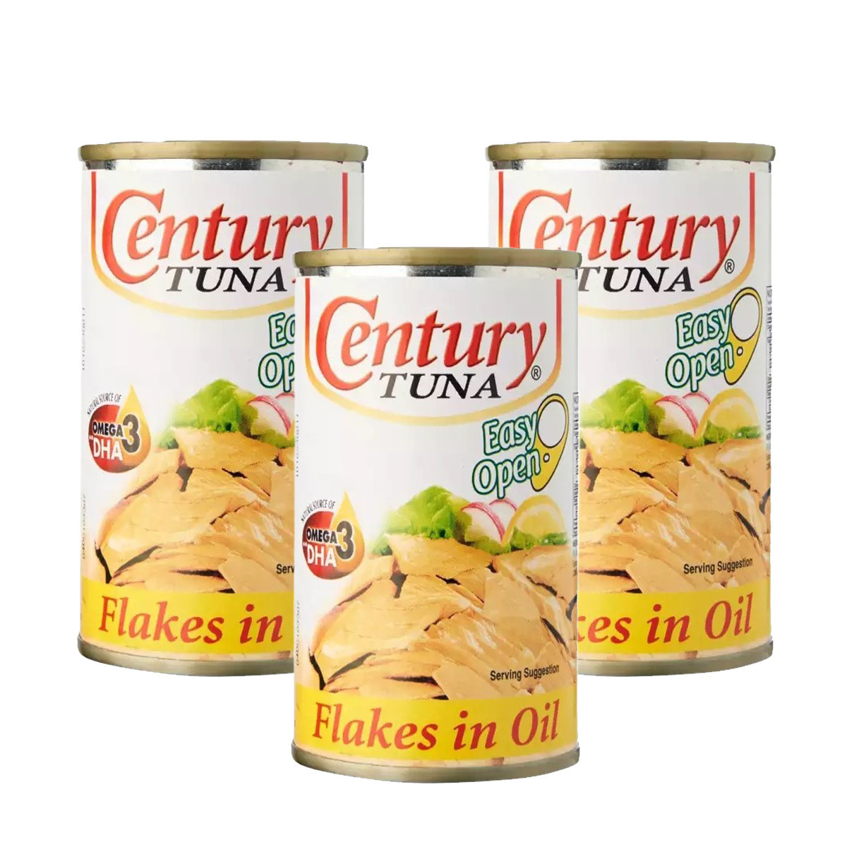 CENTURY TUNA FLAKES IN VEG OIL-3x155GM