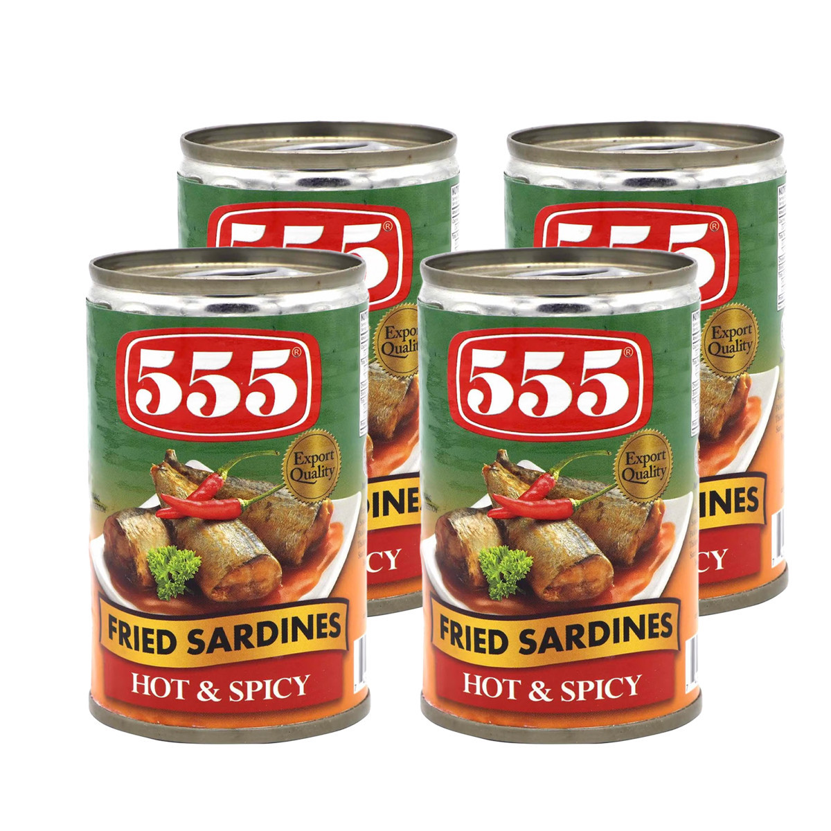 555 FRIED SARDINES HOT&SPICY-4X155GM