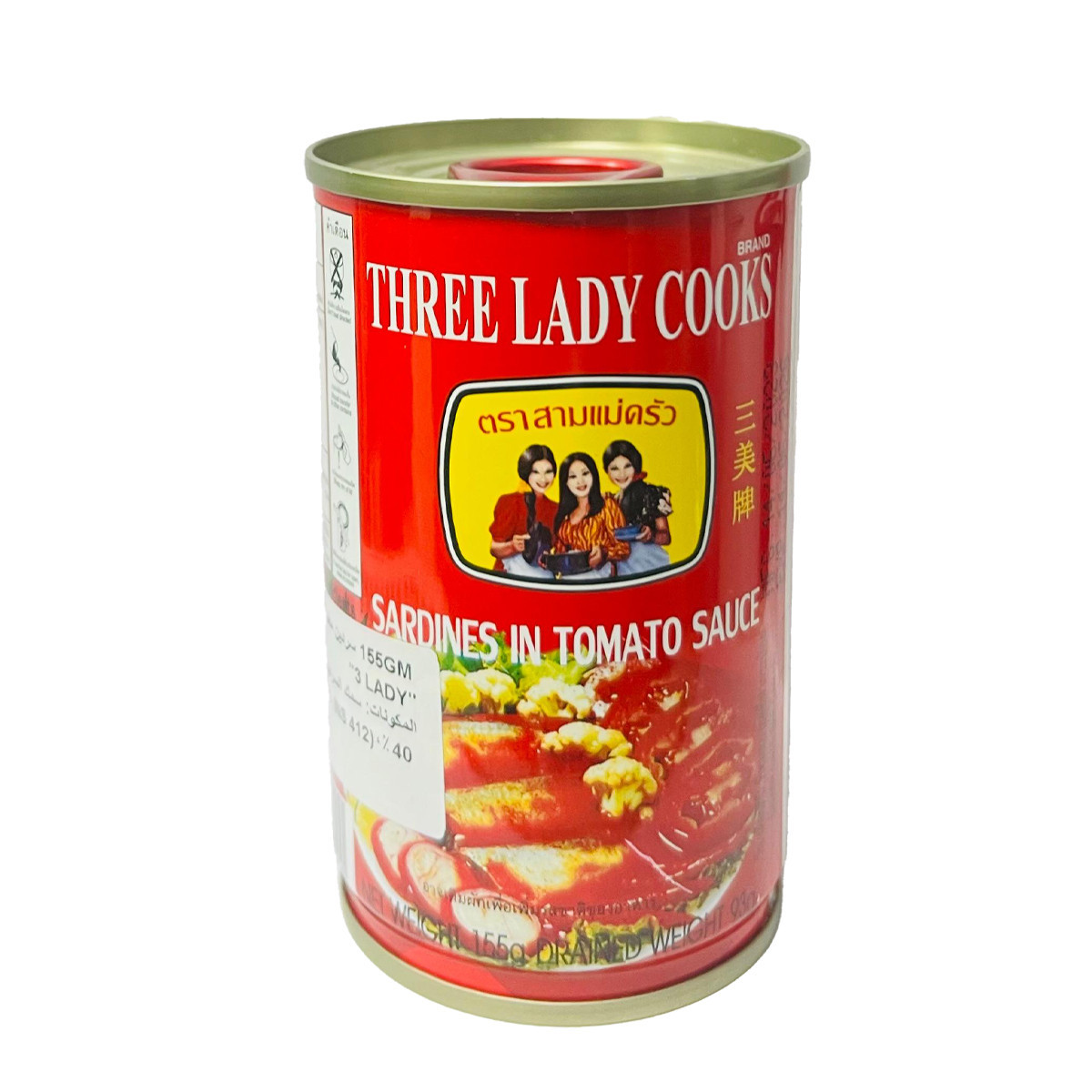 THREE LADY COOKS SARDINESS IN TOMATO SAUCE SLICE-155GM