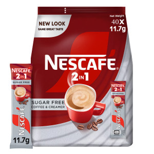 NESCAFE 2 IN 1 SUGAR FREE COFFEE&CREAMER-40X11.7GM