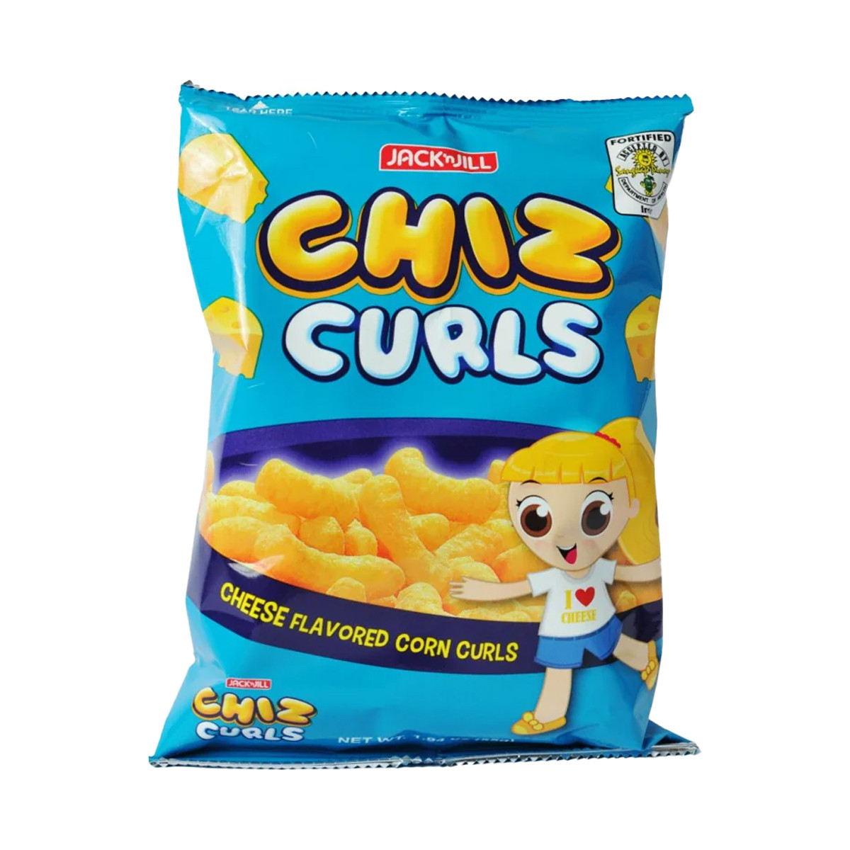 CHIZ CURLS CHEESE F CORN-55GM