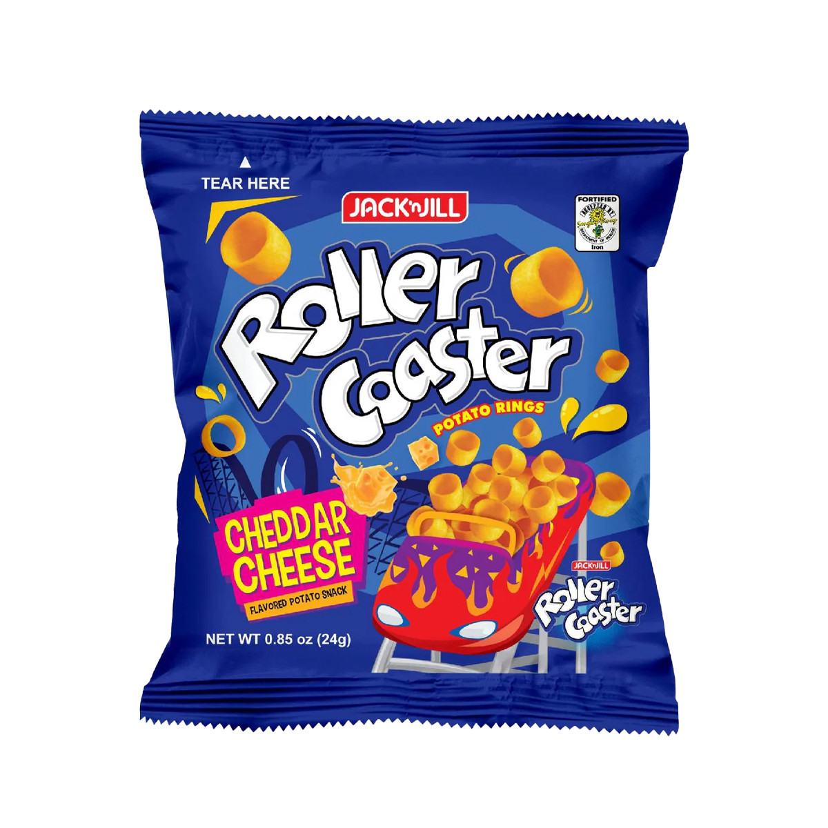 ROLLER COASTER CHEDDAR CHEESE-24GM