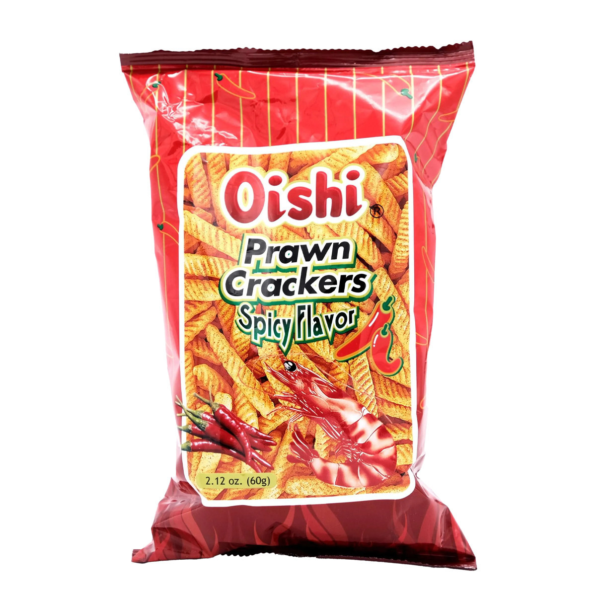 OISHI PRAWN CRACKER SPICY HOT-60GM
